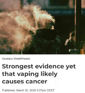 Учёные доказали связь вейпинга с раком лёгких и других органов