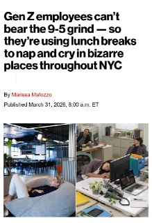 Зумеры требуют комнаты для плача на работе из-за стресса от графика 9-5