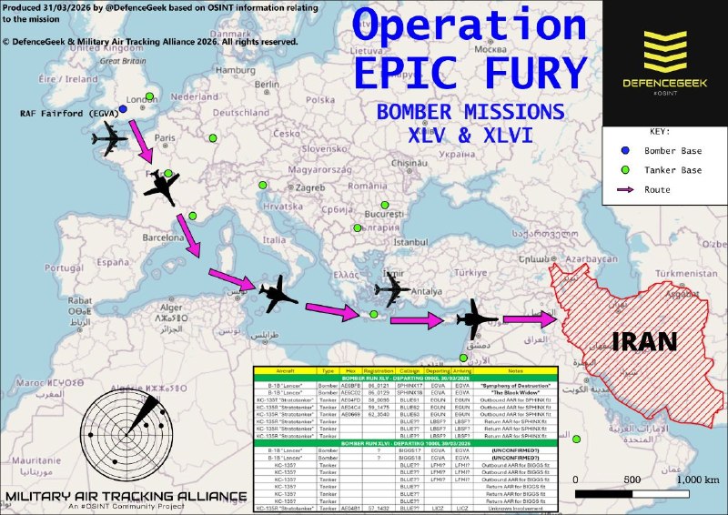 Впервые: массированный налет авиации США на Иран с двух баз