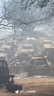 Около 700 авто сгорели при пожаре на штрафстоянке в Акапулько