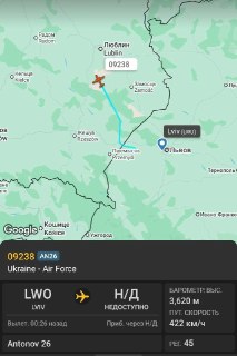 Самолёт ВСУ вылетел из Львова в сторону Польши