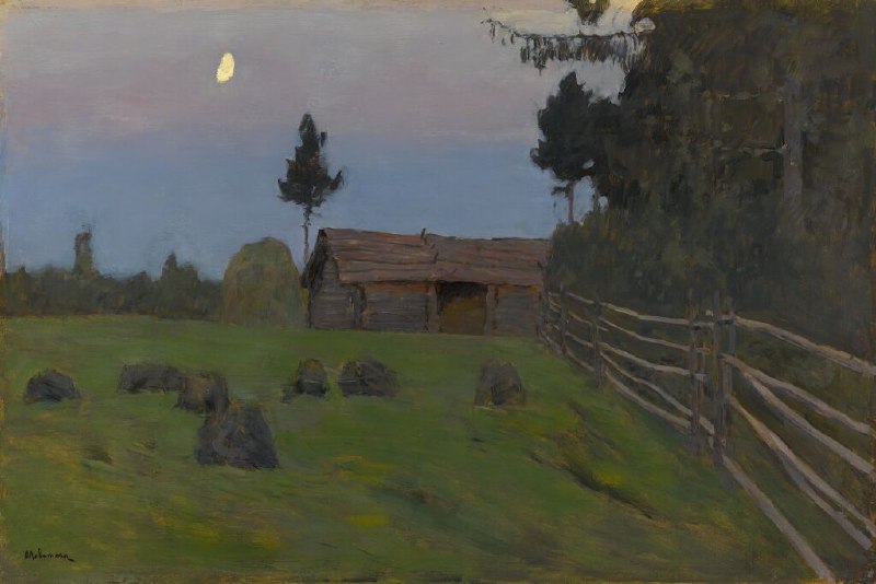 Картина Исаака Левитана «Сумерки» в канале «Русский музей»