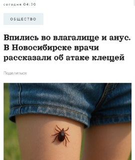 Клещ неделю прожил в прямой кишке мужчины в Новосибирске