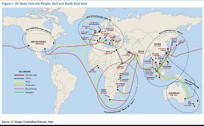 JP Morgan прогнозирует глобальный дефицит нефти в апреле 2026 года