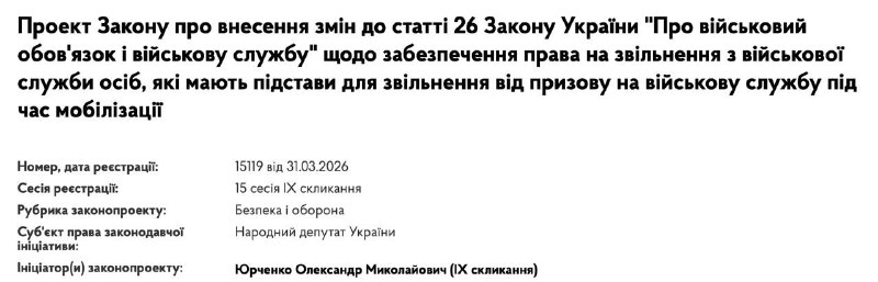 Депутат предложил разрешить увольнение из ВСУ мобилизованным с правом на отсрочку